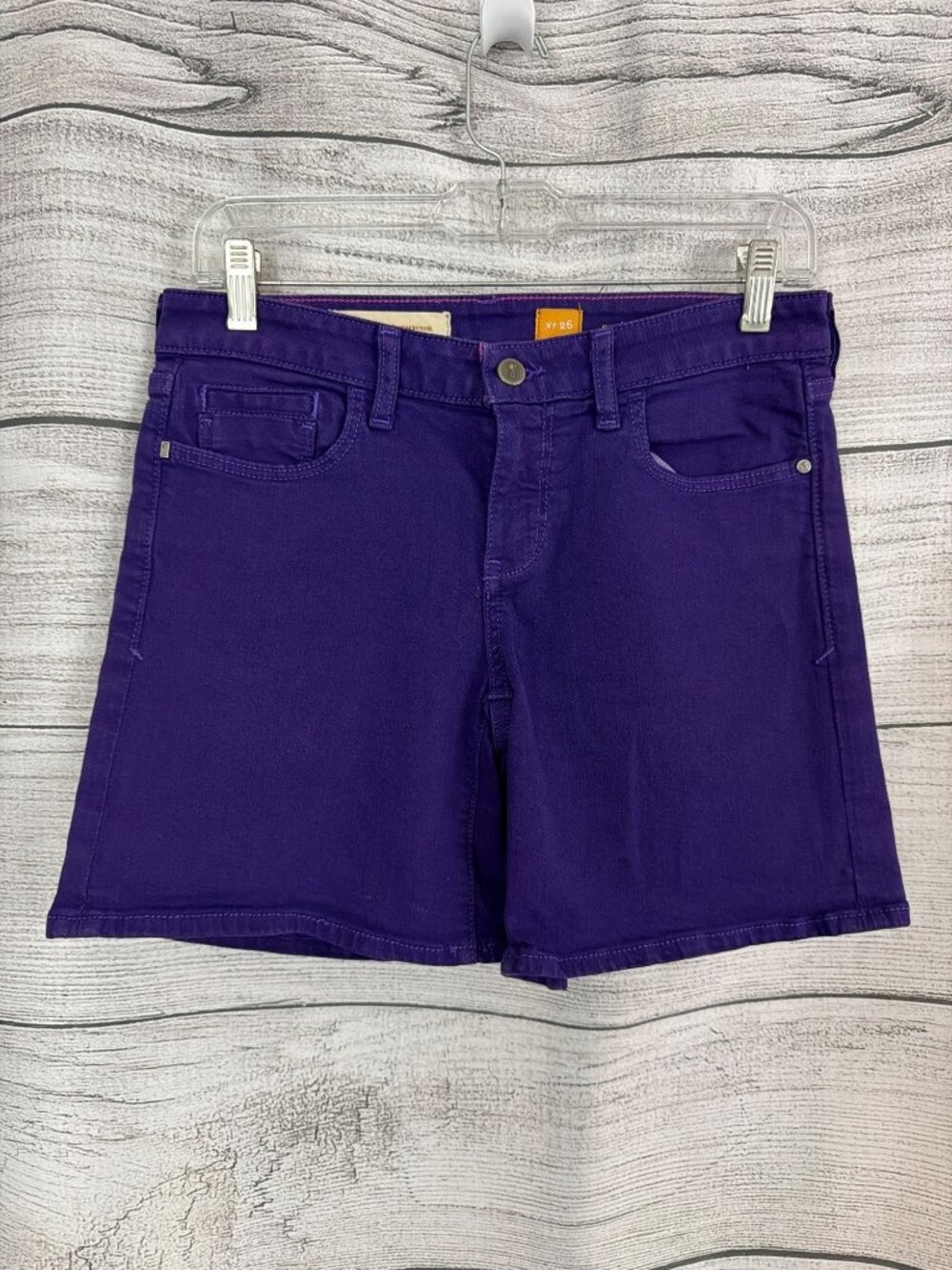 Anthropology Pilcro And The Letterpress Purple Denim Shorts Size 26